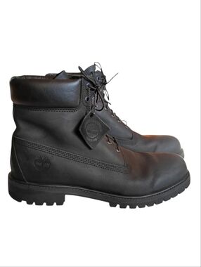 TIMBERLAND Men's 6 Inch Boots Black Leather 10073 Waterproof Sz 12M